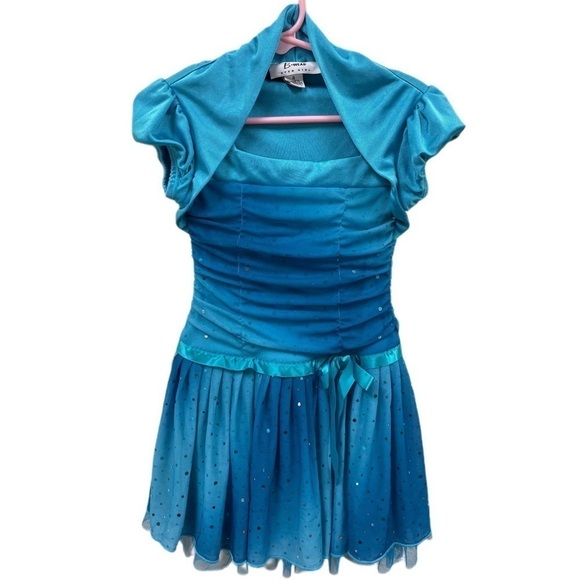 B Wear Blue Dress - Size 4 - Picture 1 of 4